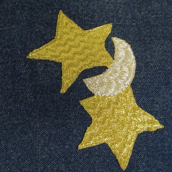 Marsha Sport denim vest with moon and star decoration  XL - Picture 4 of 7